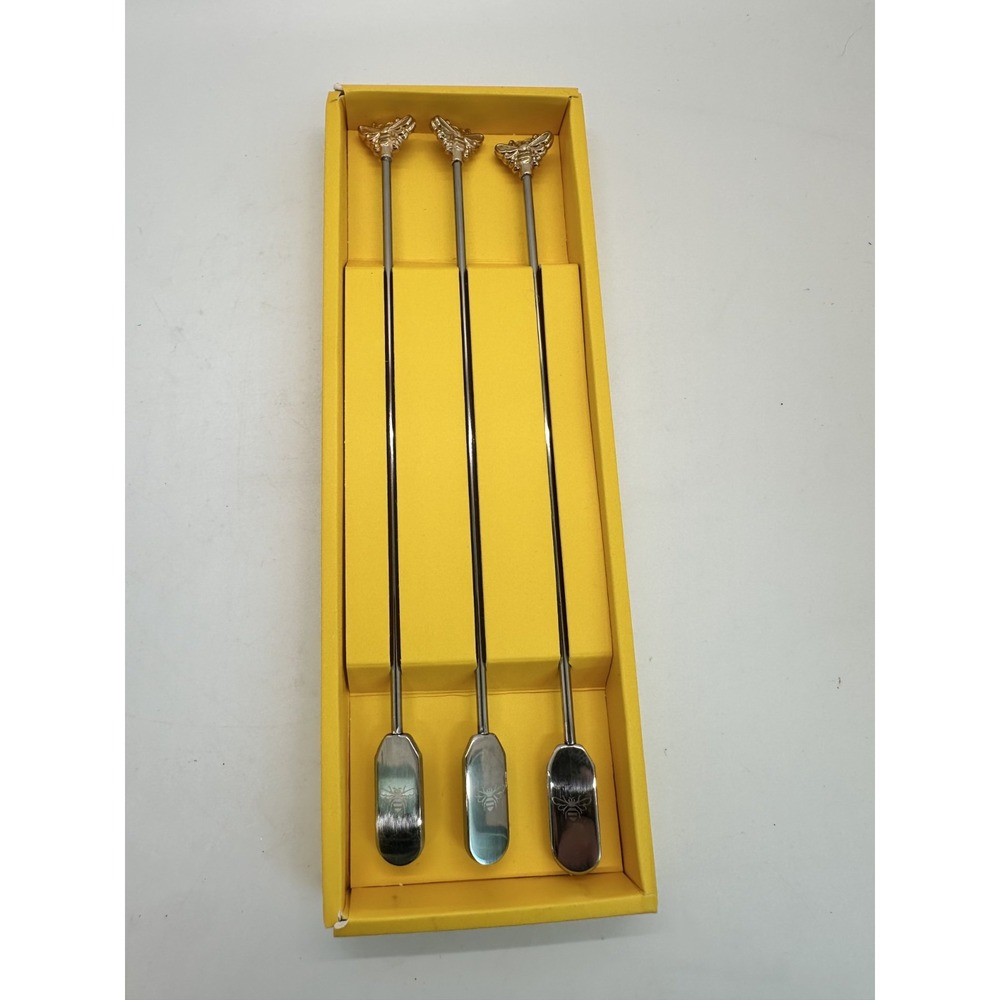Jack Daniels Swizzle Sticks Set of 3‎ Tennessee Honey Barware Cocktail Stirrers - Picture 2 of 4